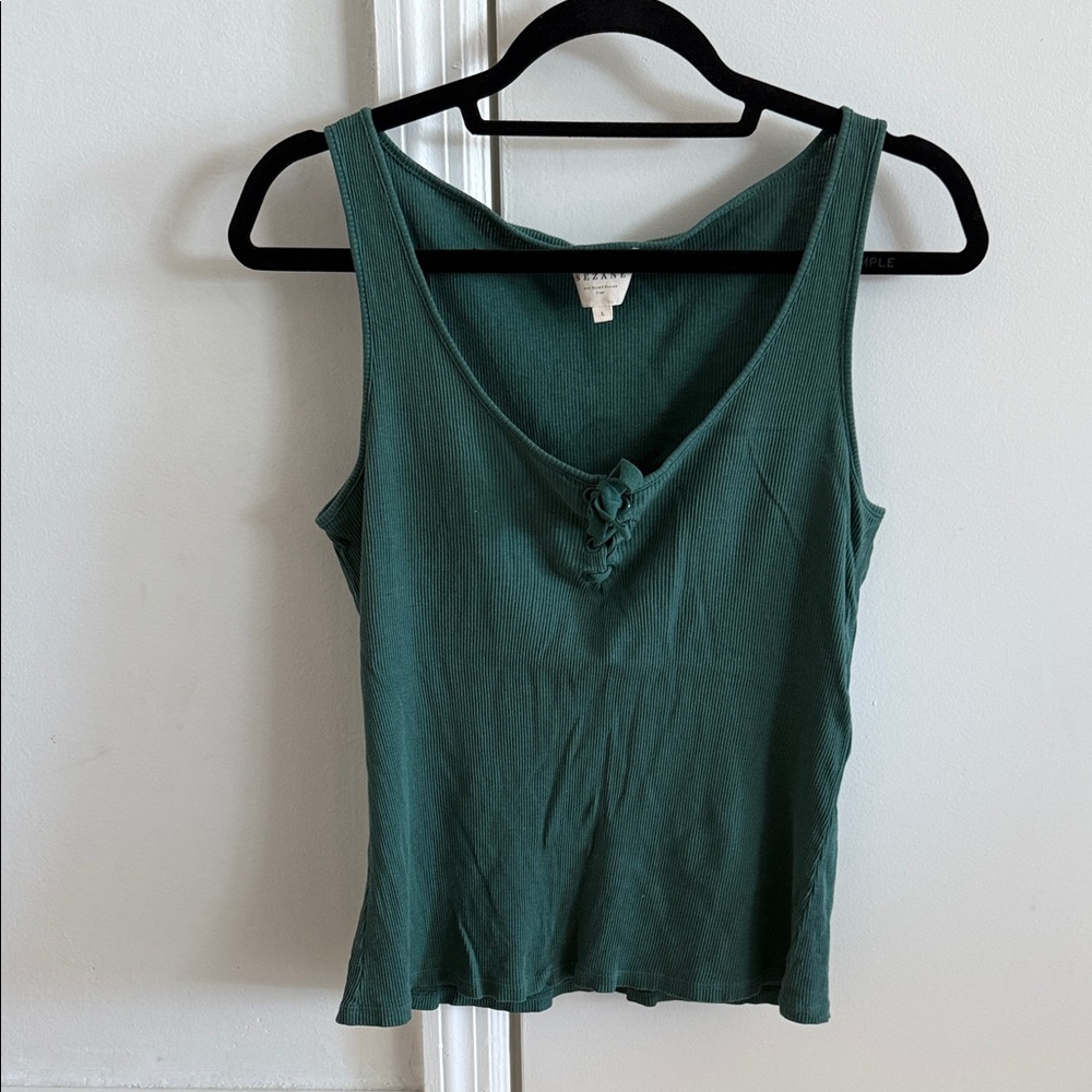 Sézane - Women's Green Sleeveless Top